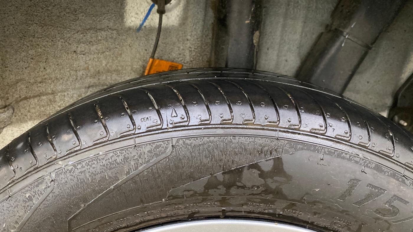 2025 Hyundai EXTER SX Tech 1.2 HY CNG DUO MT, CNG, Manual, 944 km, Left Rear Tyre Tread