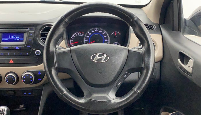 2014 Hyundai Grand i10 SPORTZ 1.2 KAPPA VTVT, Petrol, Manual, 67,990 km, Steering Wheel Close Up