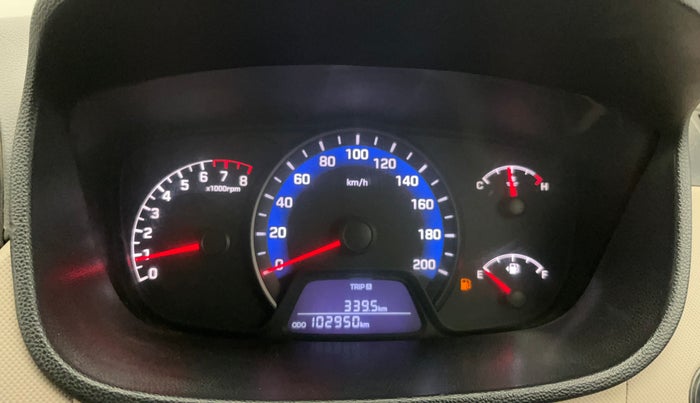 2014 Hyundai Xcent SX 1.2 (O), Petrol, Manual, 1,02,924 km, Odometer Image