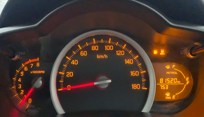 2018 Maruti Celerio VXI CNG OPT, CNG, Manual, 81,832 km, Odometer Image