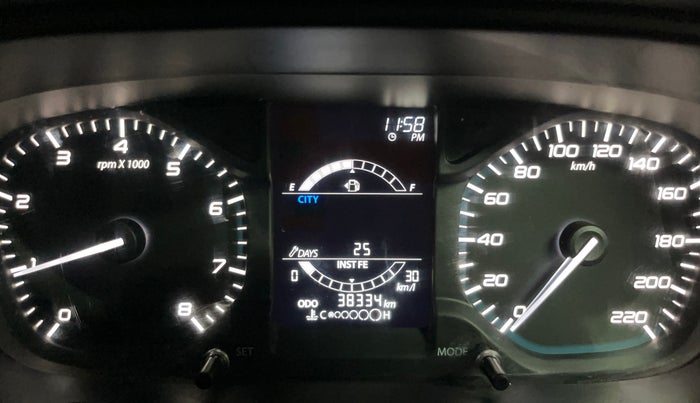 2022 Tata PUNCH PURE MT, Petrol, Manual, 38,333 km, Odometer Image