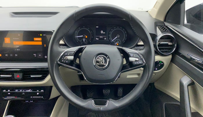 2022 Skoda SLAVIA AMBITION 1.0L TSI MT, Petrol, Manual, 3,463 km, Steering Wheel Close Up