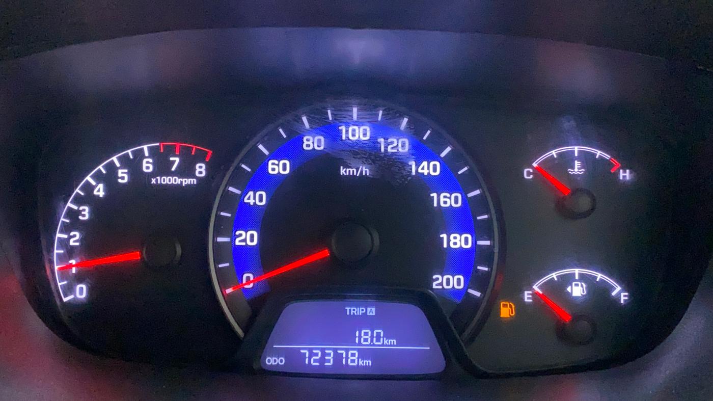 2015 Hyundai Xcent S 1.2, Petrol, Manual, 72,377 km, Odometer Image
