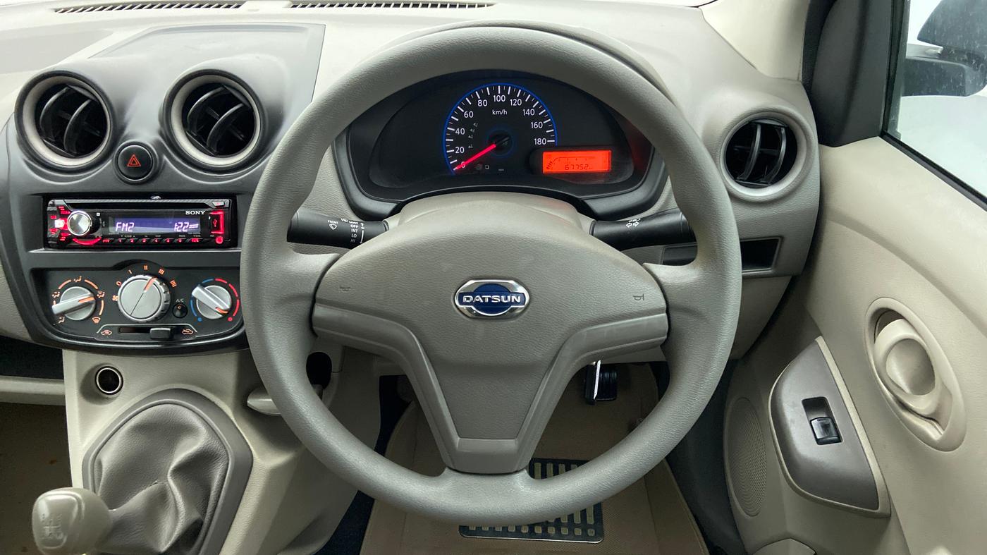 2014 Datsun Go T, Petrol, Manual, 67,752 km, Steering Wheel Close Up