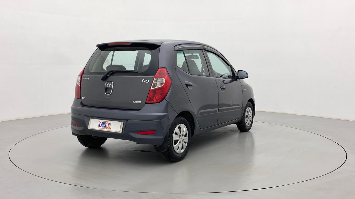 2012 Hyundai i10 SPORTZ 1.2, Petrol, Manual, 73,768 km, Right Back Diagonal