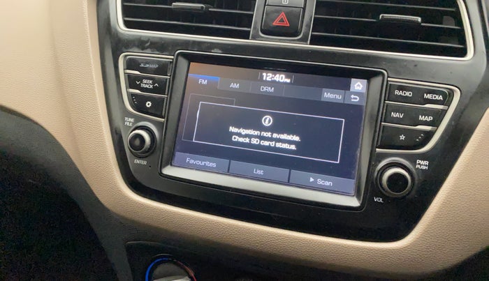 2019 Hyundai Elite i20 SPORTZ PLUS 1.2, Petrol, Manual, 99,287 km, Infotainment system - GPS Card not working/missing