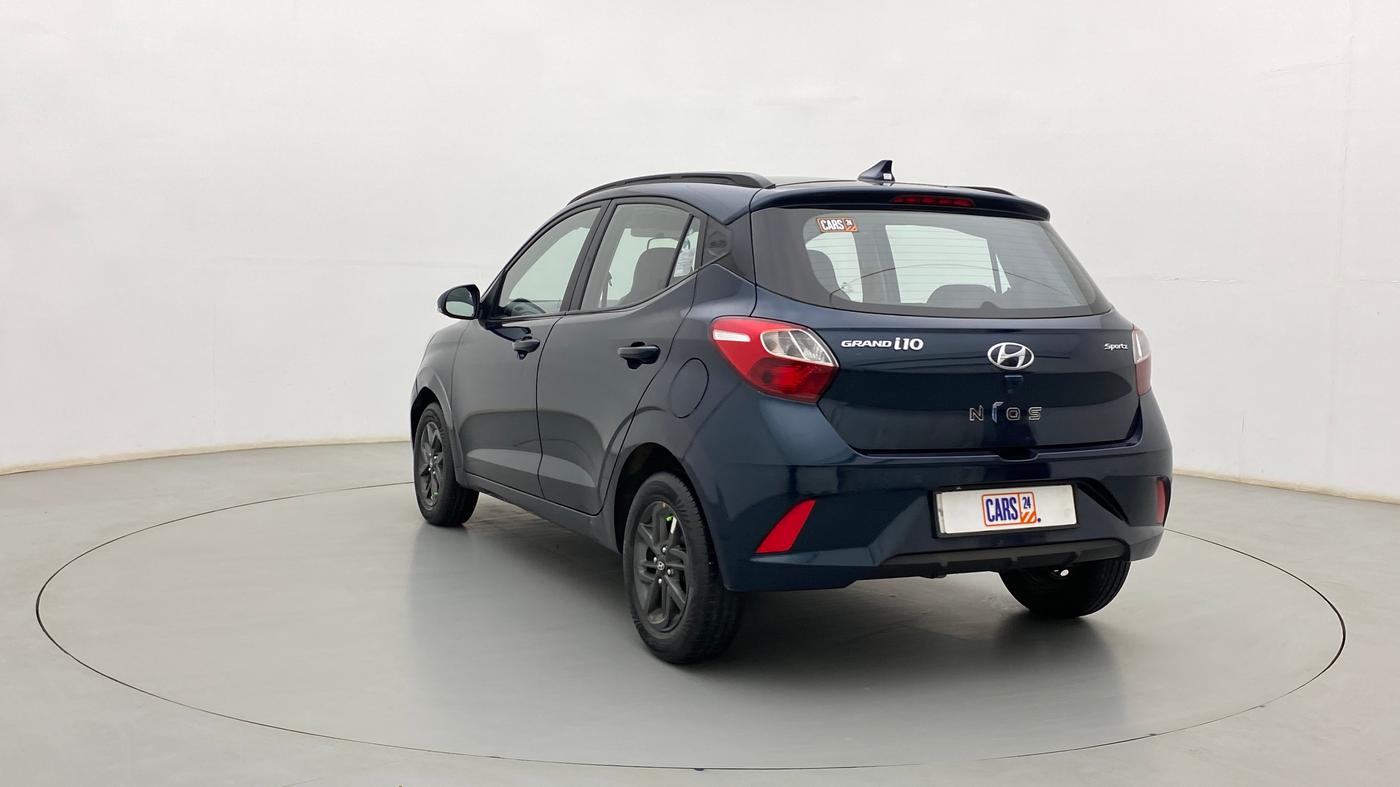 2021 Hyundai GRAND I10 NIOS SPORTZ AMT 1.2 KAPPA VTVT, Petrol, Automatic, 18,490 km, Left Back Diagonal
