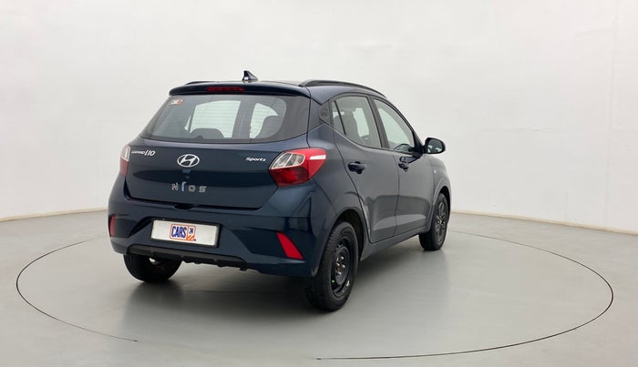 2021 Hyundai GRAND I10 NIOS SPORTZ AMT 1.2 KAPPA VTVT, Petrol, Automatic, 18,490 km, Right Back Diagonal