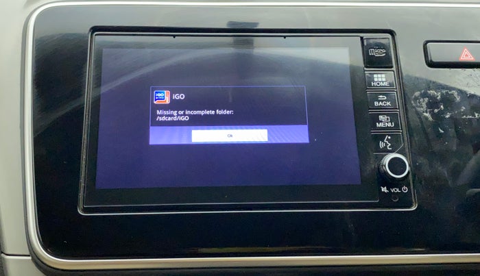 2018 Honda City 1.5L I-VTE V CVT, Petrol, Automatic, 52,876 km, Infotainment system - GPS Card not working/missing