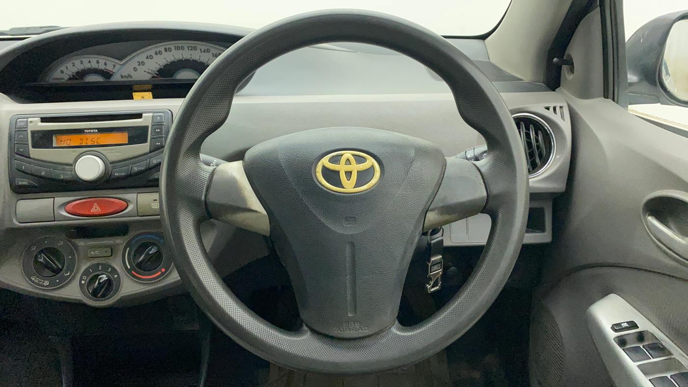 2011 Toyota Etios V, Petrol, Manual, 83,914 km, Steering Wheel Close Up