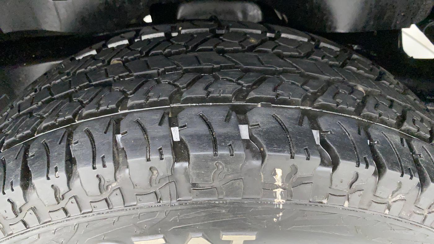 2021 Mahindra Thar LX  P 4WD AT CONVERTIBLE, Petrol, Automatic, 5,302 km, Left Rear Tyre Tread