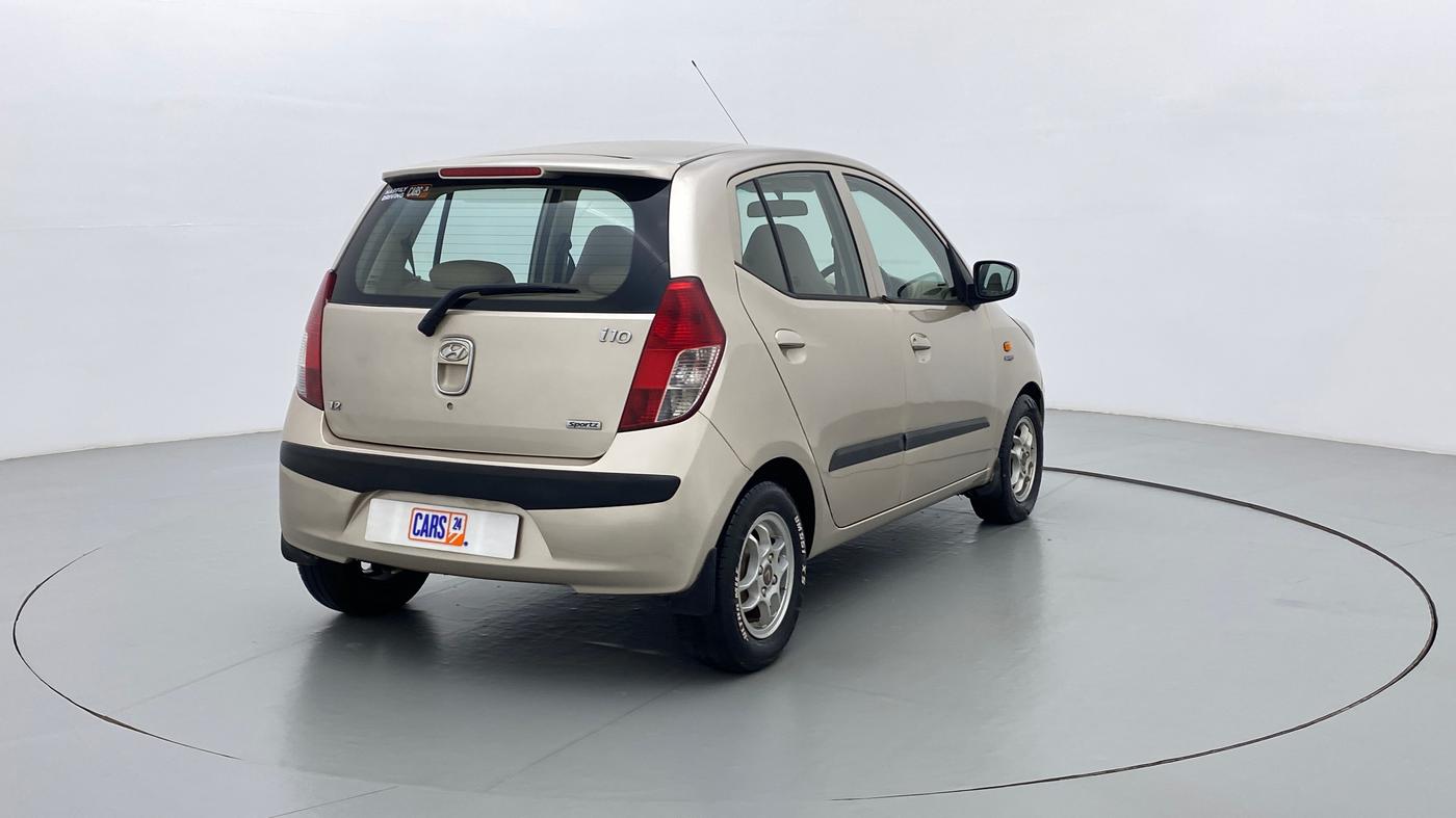 2008 Hyundai i10 SPORTZ 1.2, Petrol, Manual, 83,067 km, Right Back Diagonal