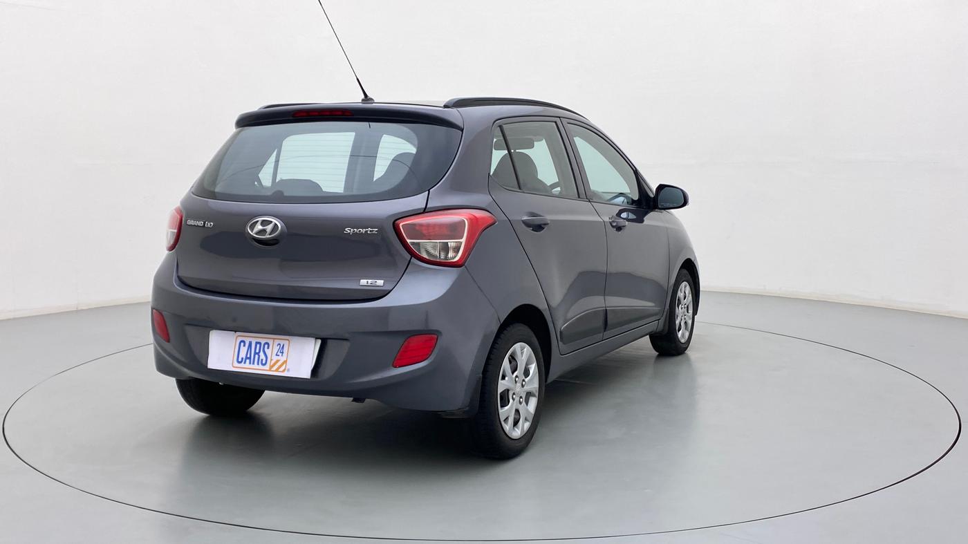 2016 Hyundai Grand i10 SPORTZ 1.2 KAPPA VTVT, Petrol, Manual, 73,848 km, Right Back Diagonal