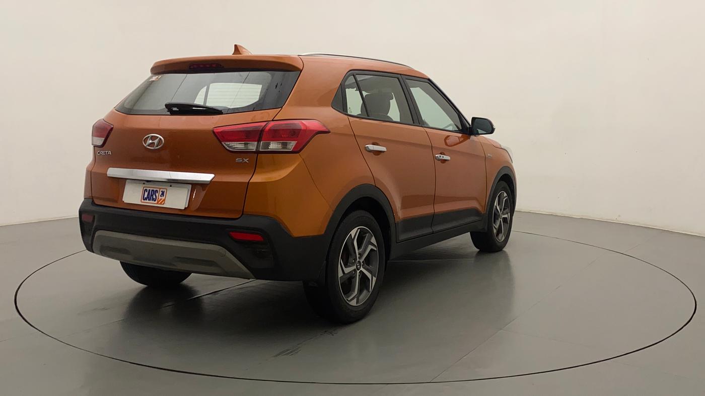 2018 Hyundai Creta SX AT 1.6 PETROL, Petrol, Automatic, 50,708 km, Right Back Diagonal