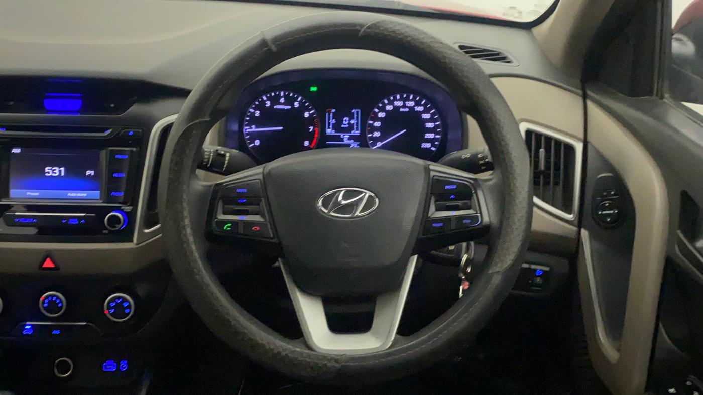 2017 Hyundai Creta E PLUS 1.6 PETROL, Petrol, Manual, 93,555 km, Steering Wheel Close Up