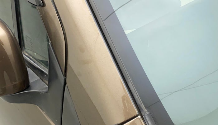 2013 Maruti Wagon R 1.0 VXI, Petrol, Manual, 78,410 km, Right A pillar - Paint is slightly faded