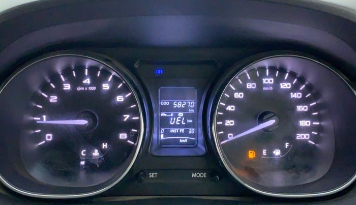 2018 Tata TIGOR XZ 1.2 REVOTRON, Petrol, Manual, 58,270 km, Odometer Image