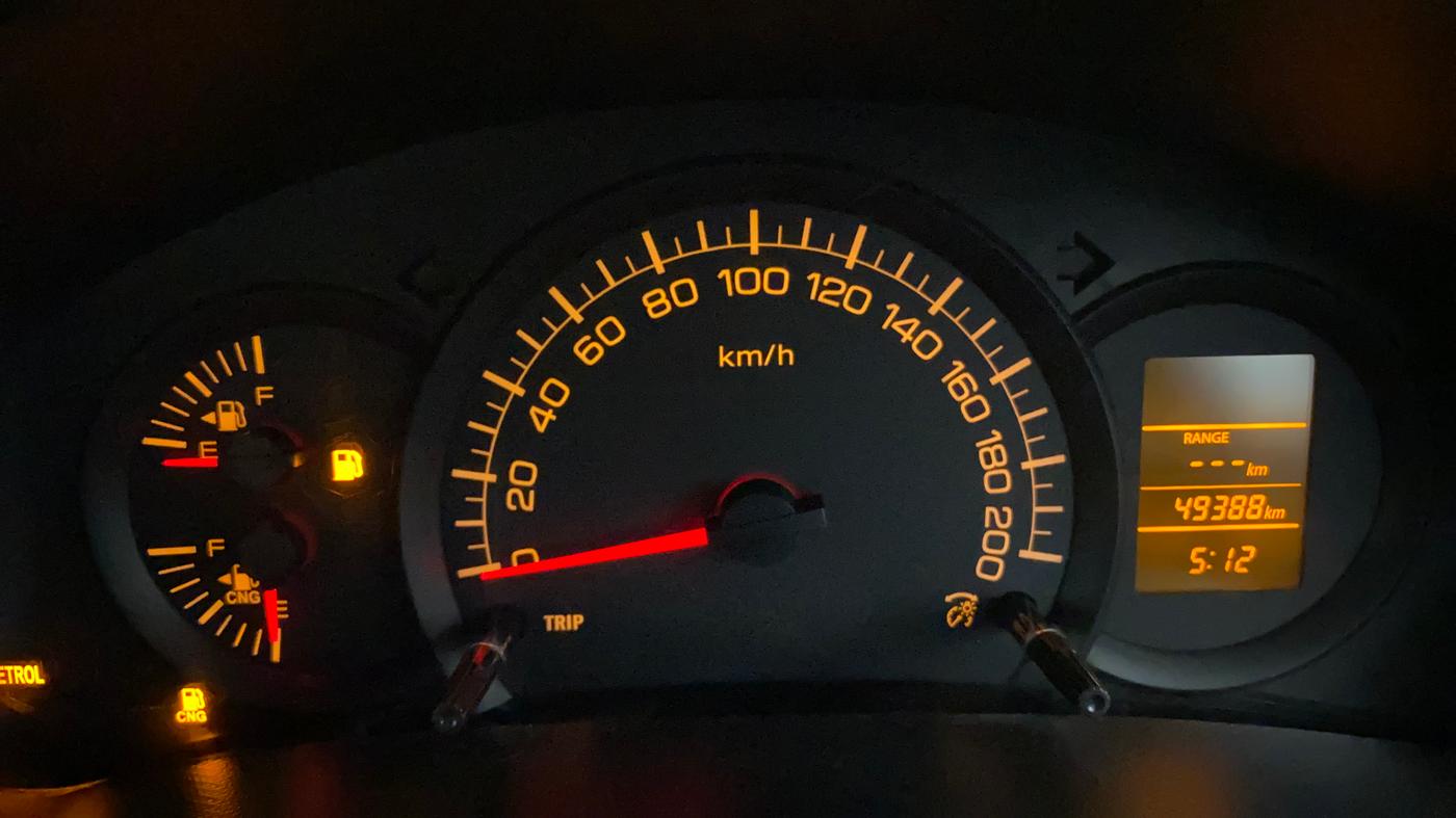 2021 Maruti Swift Dzire TOUR S-CNG (O), CNG, Manual, 49,375 km, Odometer Image