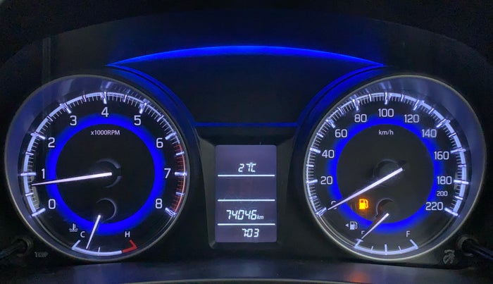2017 Maruti Baleno DELTA PETROL 1.2, Petrol, Manual, 74,100 km, Odometer Image