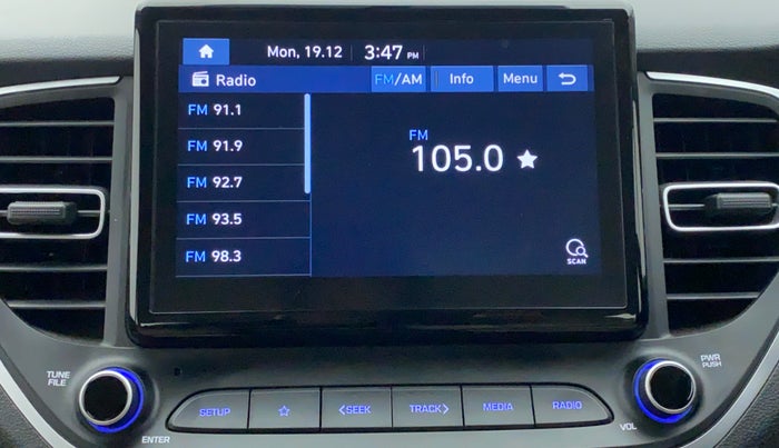 2020 Hyundai Verna SX PETROL AT, Petrol, Automatic, 10,331 km, Infotainment System