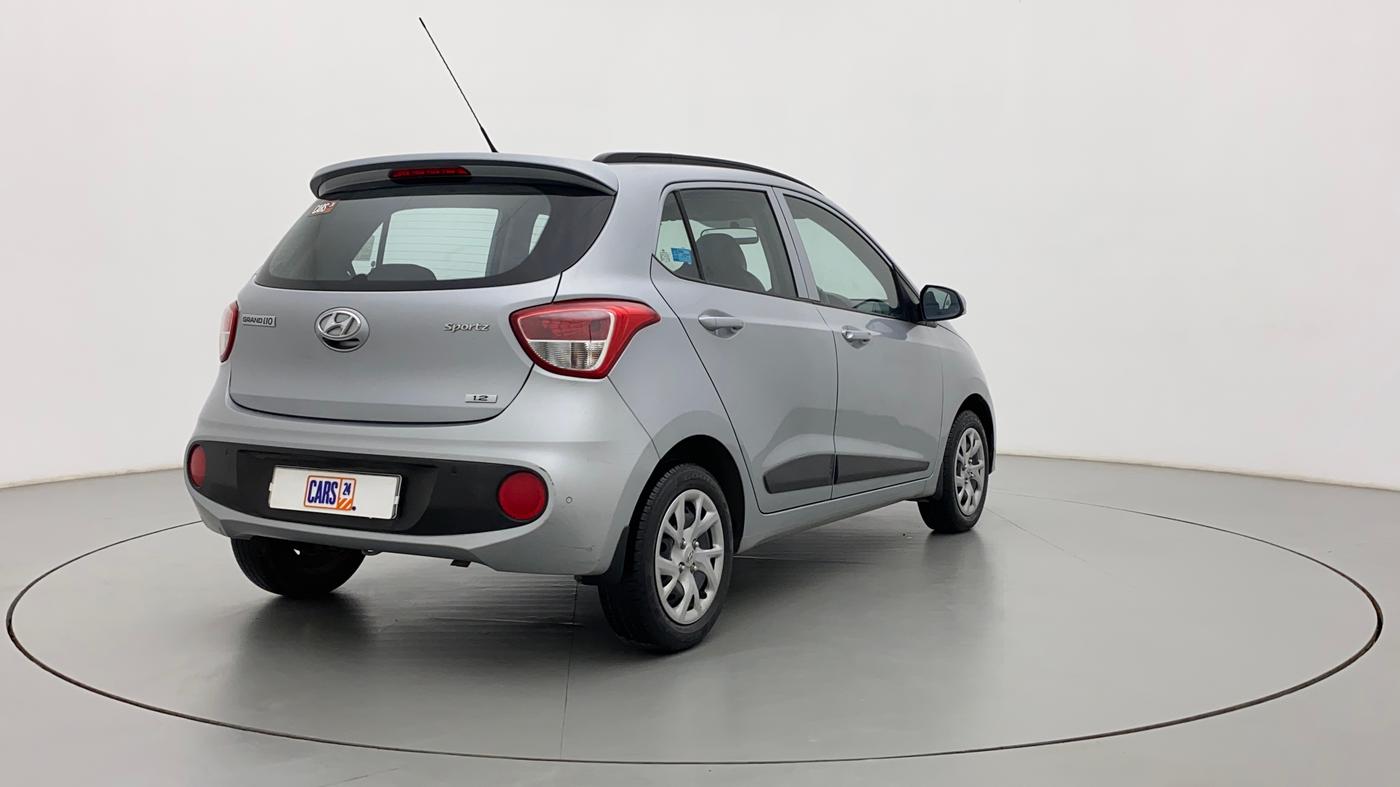 2019 Hyundai Grand i10 SPORTZ 1.2 KAPPA VTVT, Petrol, Manual, 11,686 km, Right Back Diagonal
