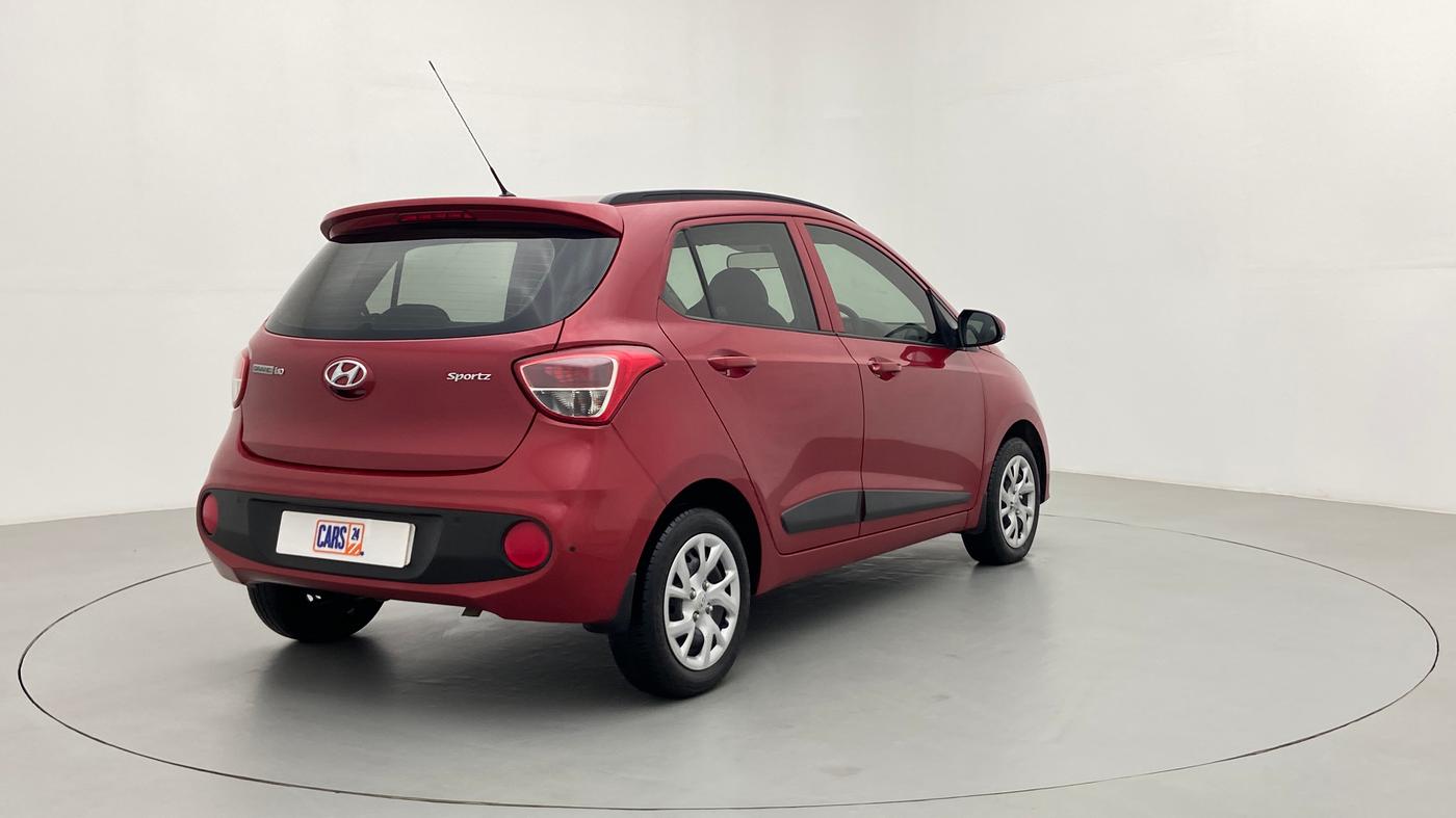 2018 Hyundai Grand i10 SPORTZ 1.2 KAPPA VTVT, Petrol, Manual, 16,375 km, Right Back Diagonal