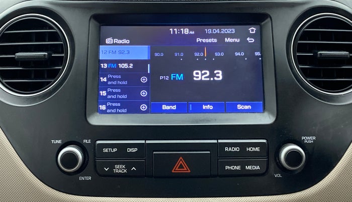2018 Hyundai Xcent SX 1.2, CNG, Manual, 94,829 km, Infotainment System