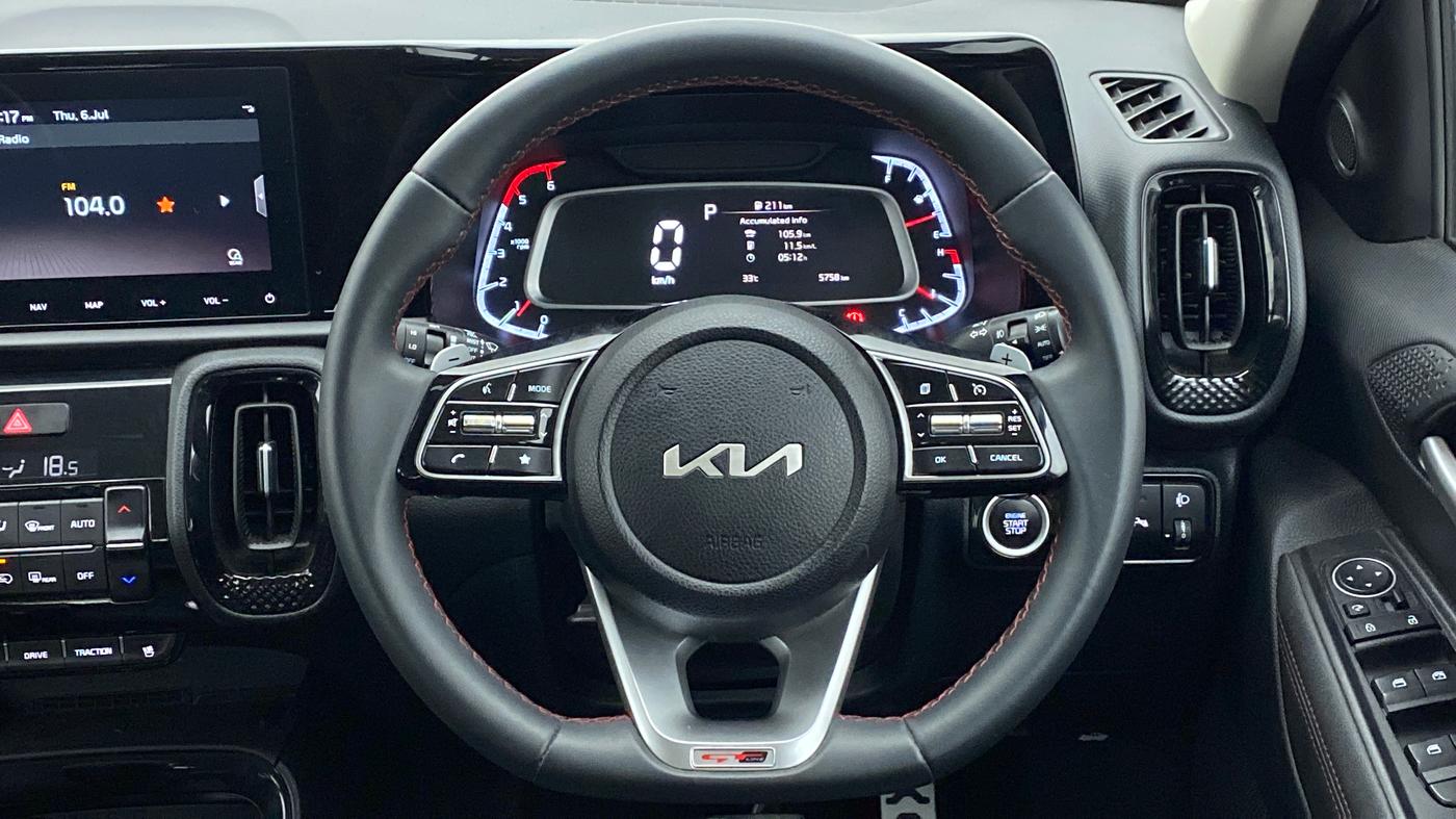 2022 KIA SONET GTX PLUS 1.5 AT, Diesel, Automatic, 5,758 km, Steering Wheel Close Up
