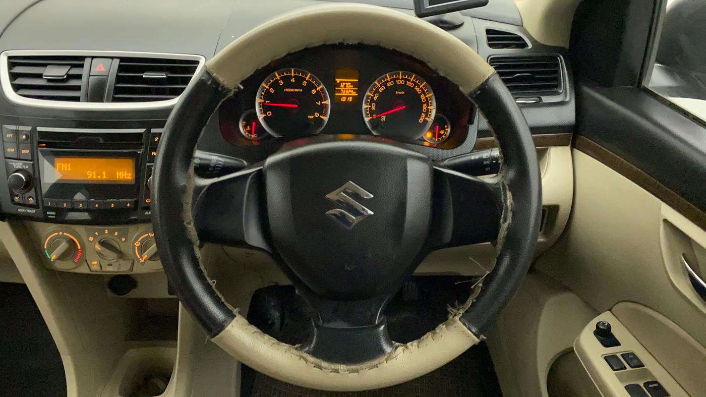 2015 Maruti Swift Dzire VXI, Petrol, Manual, 73,453 km, Steering Wheel Close Up