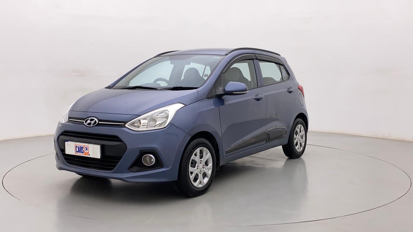 2015 Hyundai Grand i10 SPORTZ 1.2 KAPPA VTVT, Petrol, Manual, 48,303 km, Left Front Diagonal