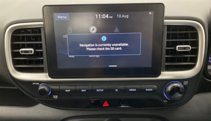 2019 Hyundai VENUE SX PLUS 1.0 TURBO DCT, Petrol, Automatic, 72,563 km, Infotainment system - GPS Card not working/missing