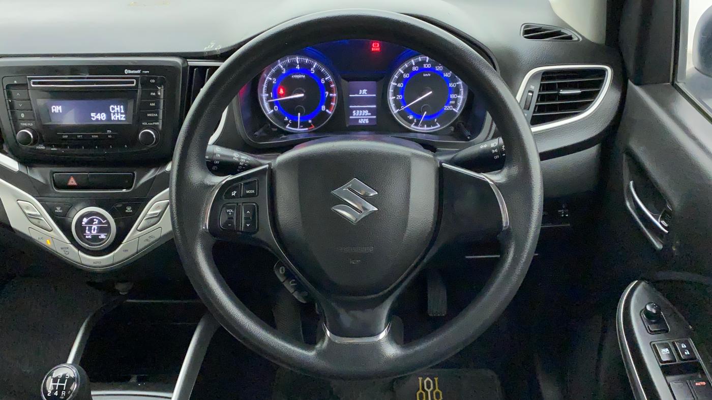 2016 Maruti Baleno DELTA PETROL 1.2, Petrol, Manual, 53,339 km, Steering Wheel Close Up