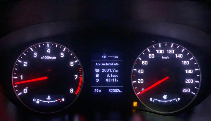 2018 Hyundai Elite i20 ASTA 1.2 (O), Petrol, Manual, 52,001 km, Odometer Image