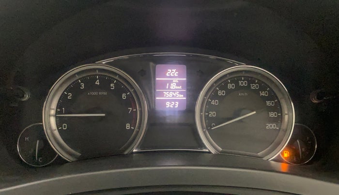 2018 Maruti Ciaz ALPHA 1.4 PETROL, Petrol, Manual, 75,843 km, Odometer Image