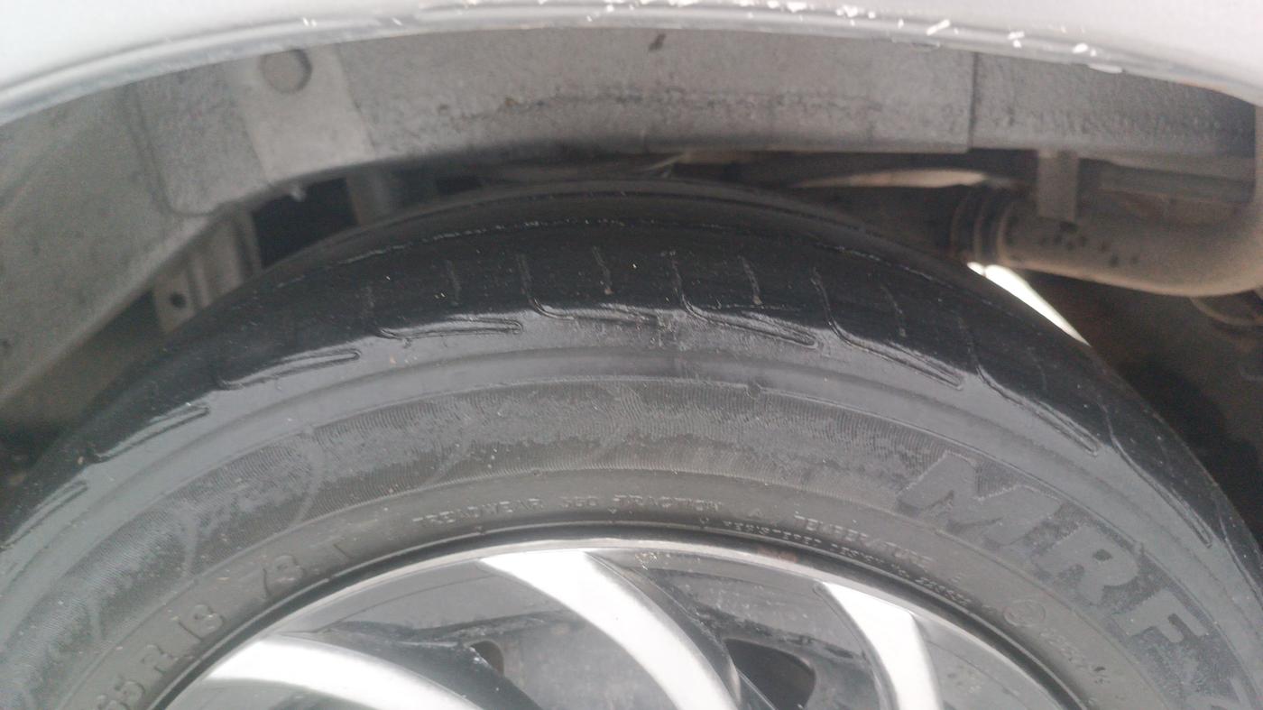 2014 Maruti Alto K10 VXI, CNG, Manual, 65,413 km, Left Rear Tyre Tread