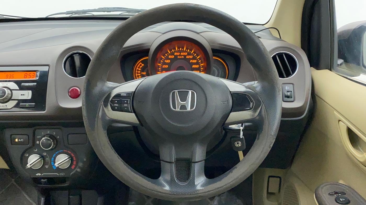 2013 Honda Amaze 1.2L I-VTEC S, Petrol, Manual, 89,146 km, Steering Wheel Close Up