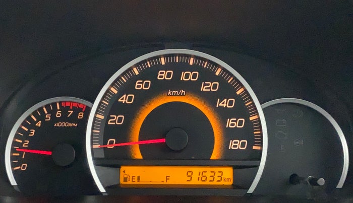 2013 Maruti Wagon R 1.0 VXI, Petrol, Manual, 91,632 km, Odometer Image