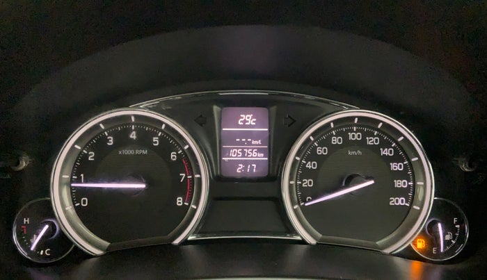 2017 Maruti Ciaz DELTA 1.4 MT PETROL, Petrol, Manual, 1,05,815 km, Odometer Image