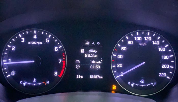 2016 Hyundai Elite i20 ASTA 1.2 (O), Petrol, Manual, 65,395 km, Odometer Image