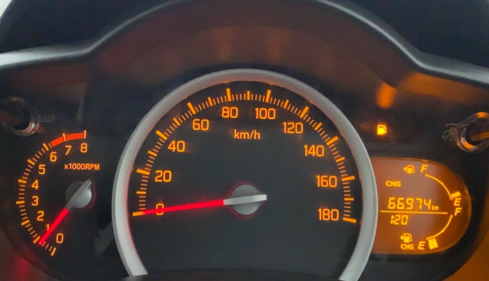 2020 Maruti Celerio VXI CNG D, CNG, Manual, 67,299 km, Odometer Image