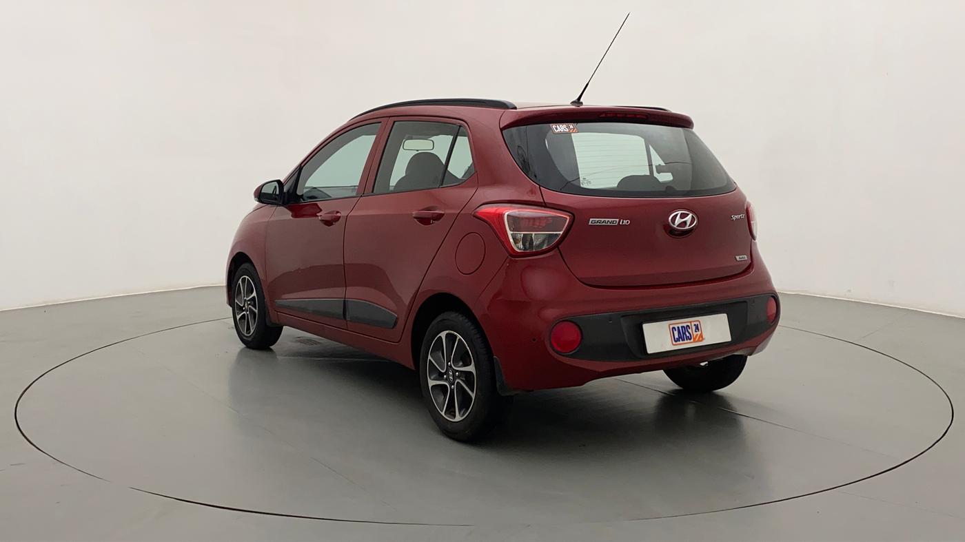 2017 Hyundai Grand i10 SPORTZ (O) AT 1.2 KAPPA VTVT, Petrol, Automatic, 17,542 km, Left Back Diagonal