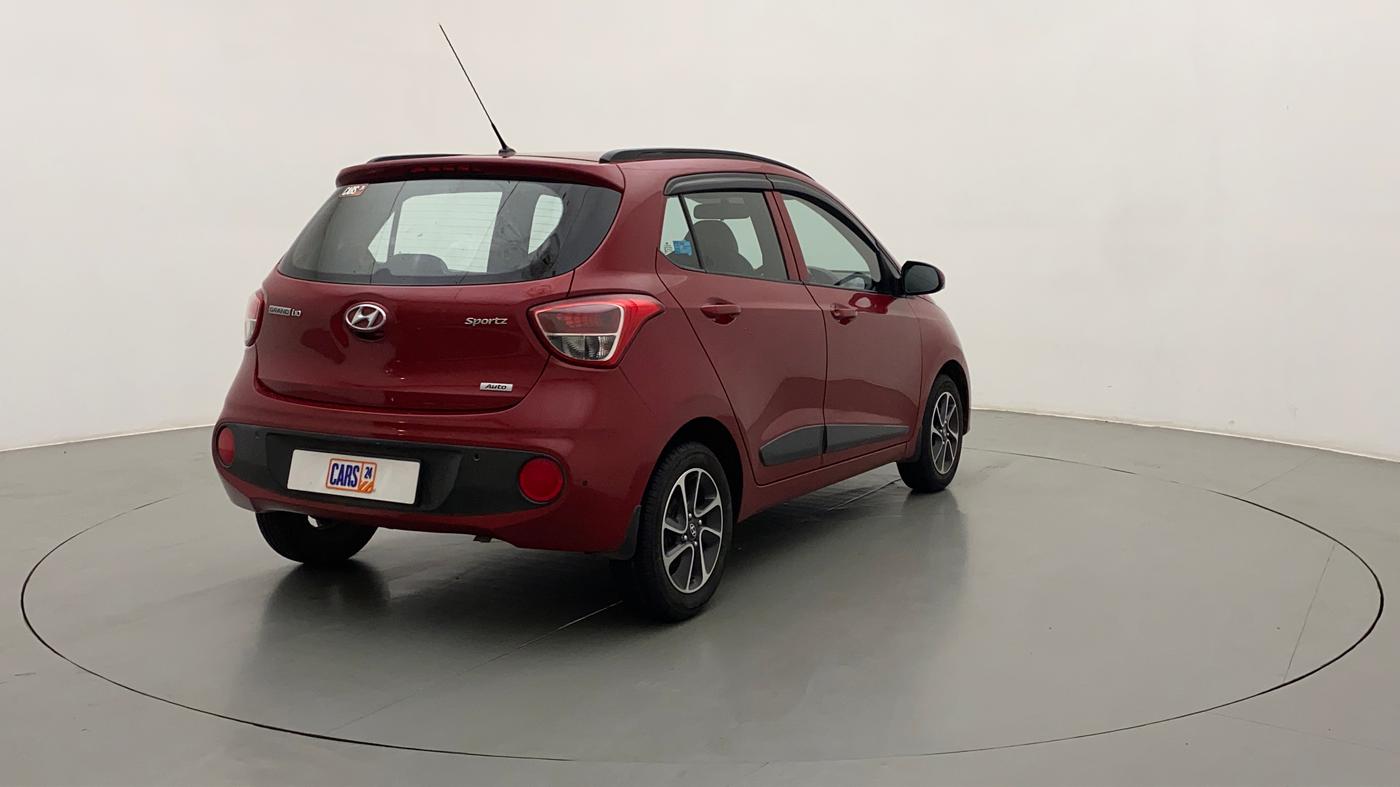 2017 Hyundai Grand i10 SPORTZ (O) AT 1.2 KAPPA VTVT, Petrol, Automatic, 17,542 km, Right Back Diagonal
