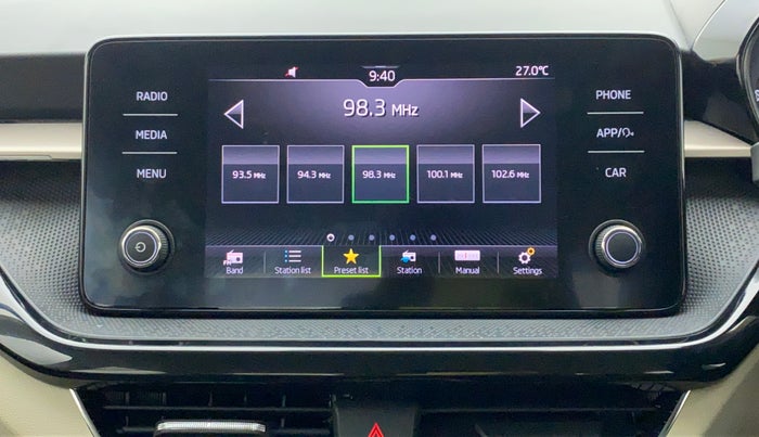 2022 Skoda SLAVIA AMBITION 1.0L TSI MT, Petrol, Manual, 1,298 km, Infotainment System