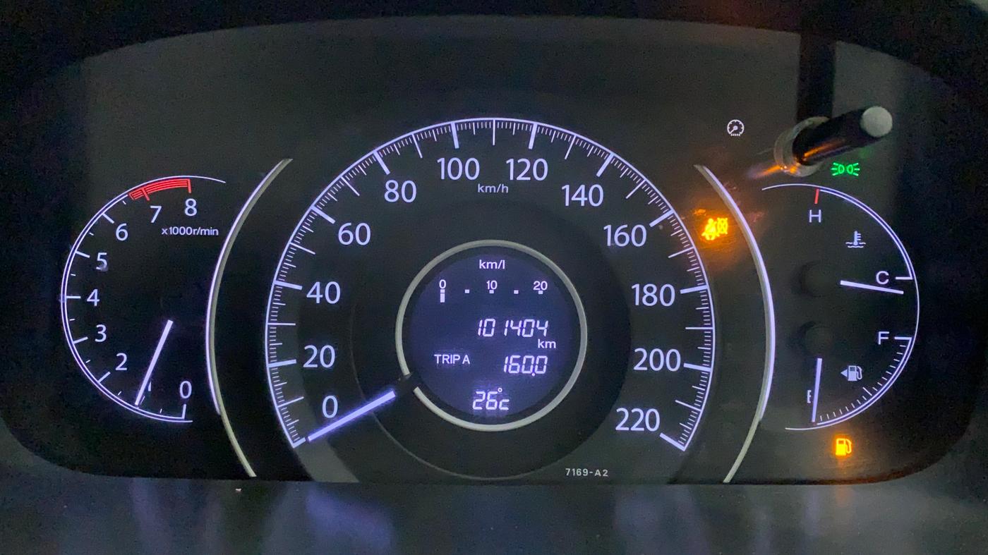 2013 Honda CRV 2.0L 2WD MT, Petrol, Manual, 1,01,898 km, Odometer Image