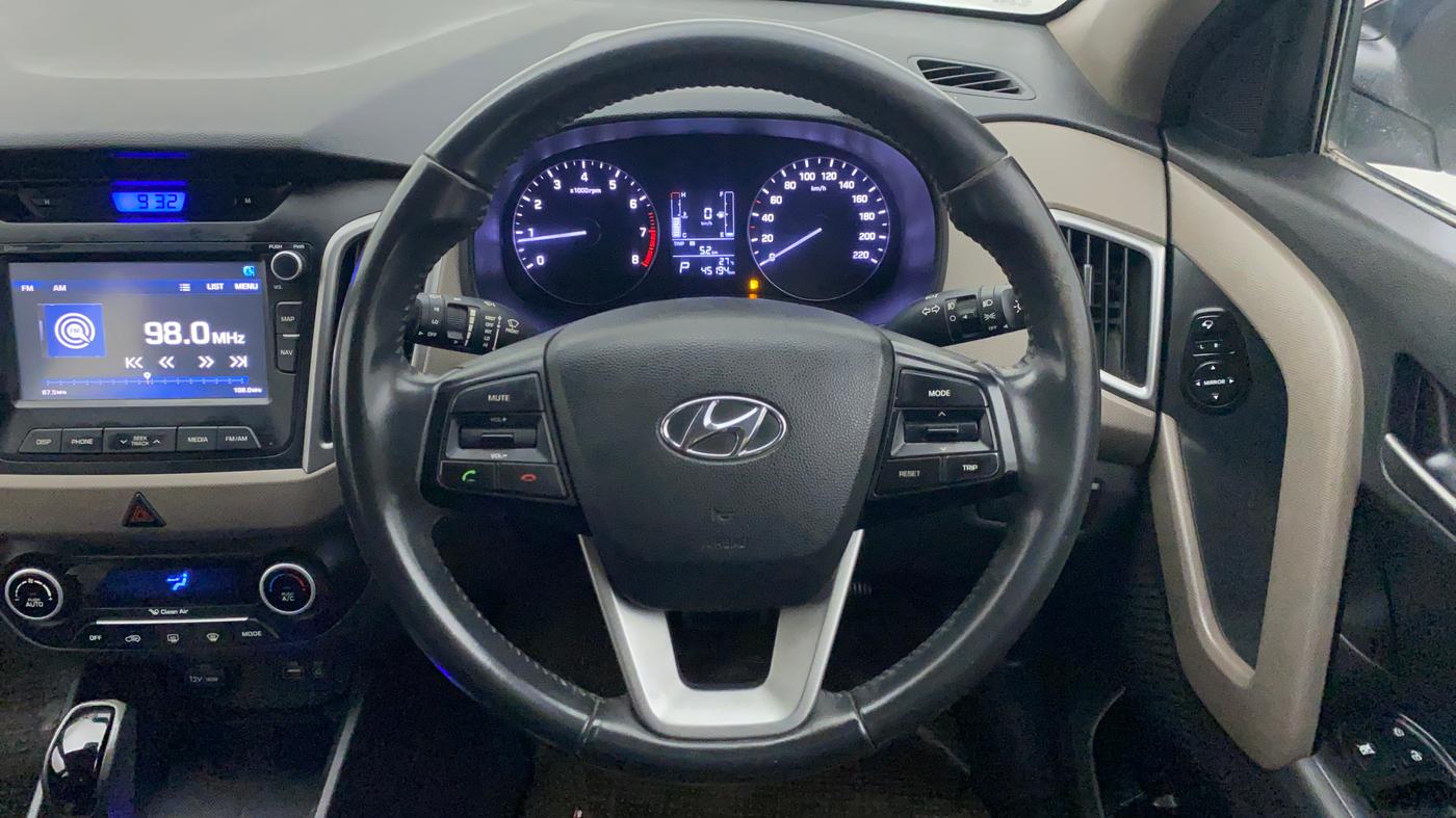 2017 Hyundai Creta SX PLUS AT 1.6 PETROL, Petrol, Automatic, 45,452 km, Steering Wheel Close Up