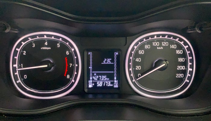 2020 Maruti Vitara Brezza ZXI PLUS, Petrol, Manual, 58,173 km, Odometer Image
