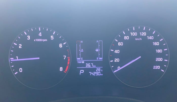 2017 Hyundai Creta SX PLUS AT 1.6 PETROL, Petrol, Automatic, 74,253 km, Odometer Image