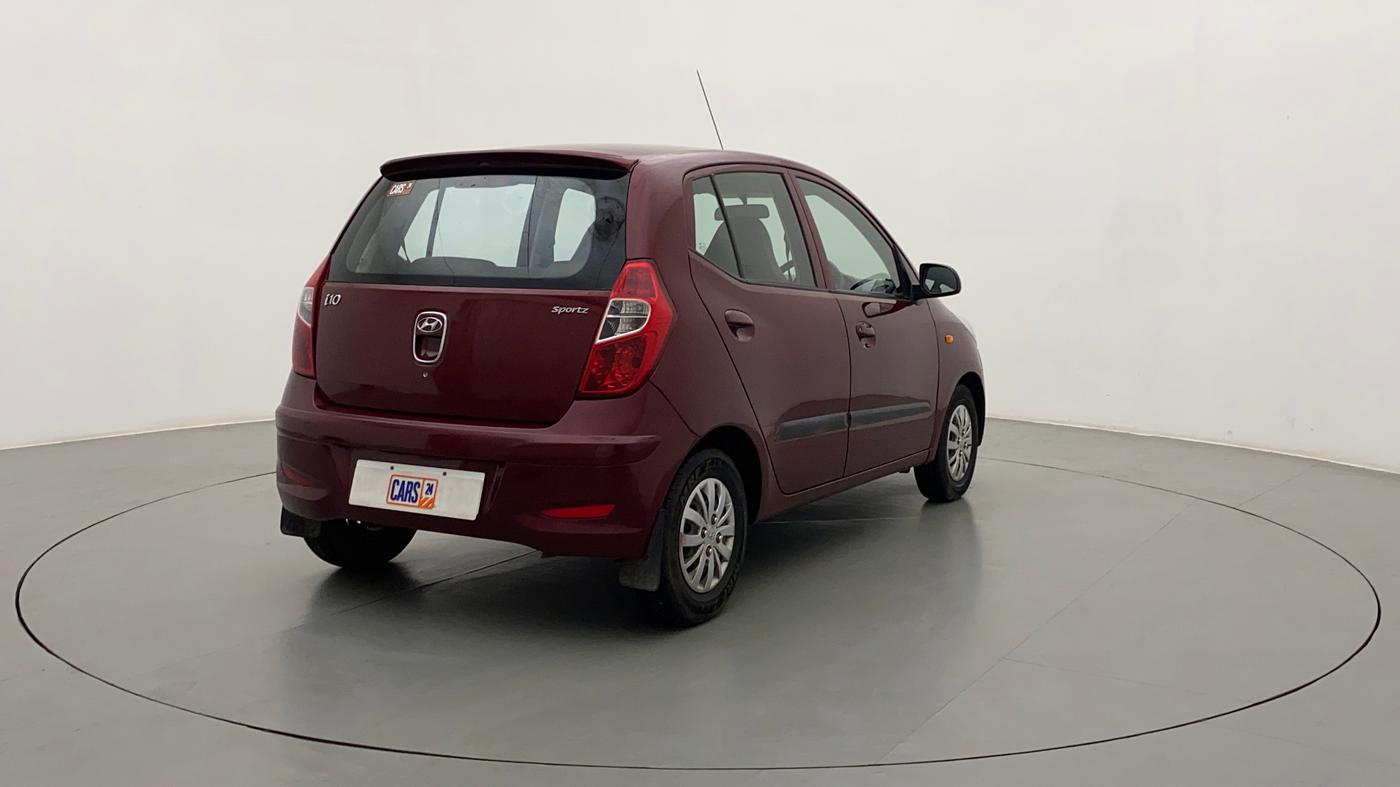 2013 Hyundai i10 SPORTZ 1.1, Petrol, Manual, 46,090 km, Right Back Diagonal
