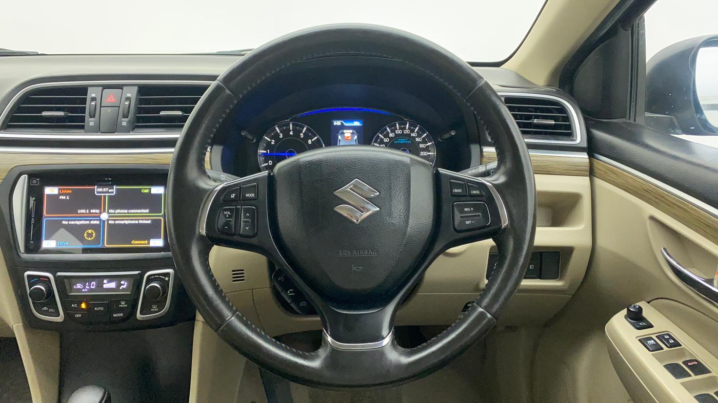 2018 Maruti Ciaz ALPHA  AT 1.4  PETROL, Petrol, Automatic, 86,344 km, Steering Wheel Close Up