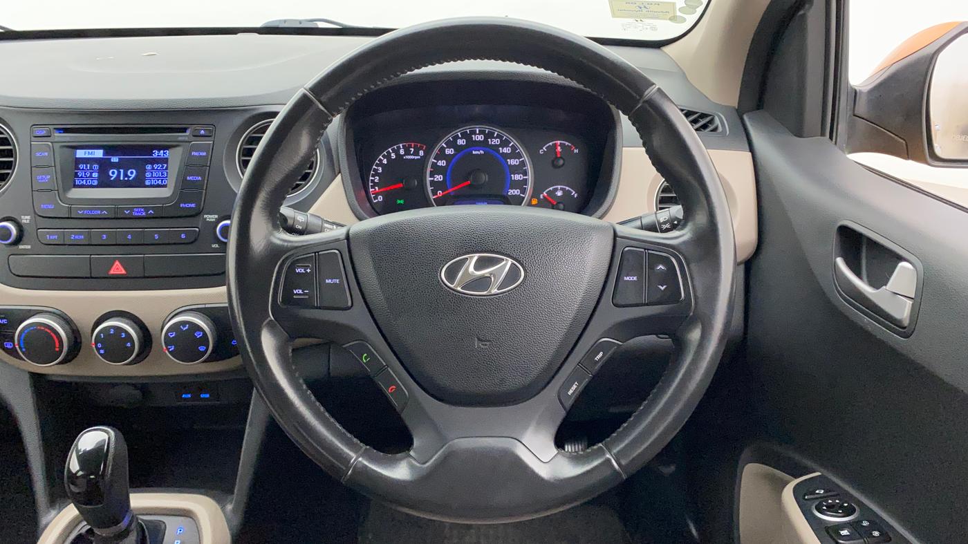 2014 Hyundai Grand i10 ASTA AT 1.2 KAPPA VTVT, Petrol, Automatic, 42,627 km, Steering Wheel Close Up